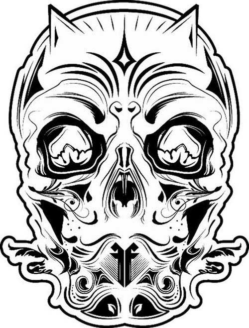 vector skull