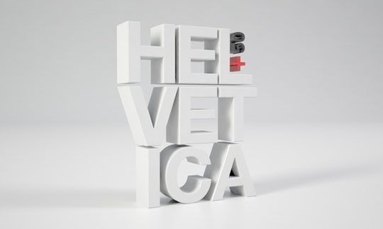 3D typography art