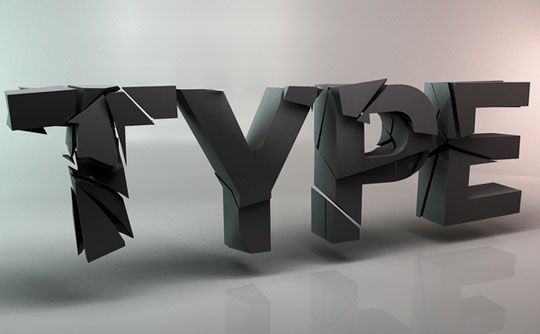 3D typography art