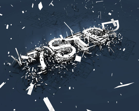 3D typography art