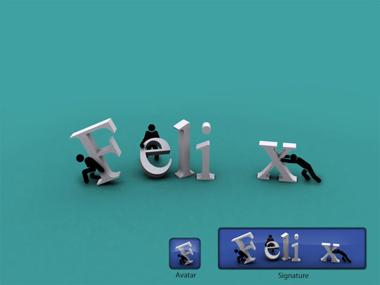 3D typography art