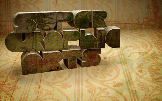 3D typography art