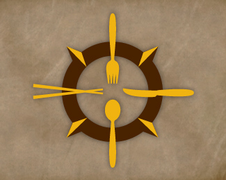 spoon fork knife based logo