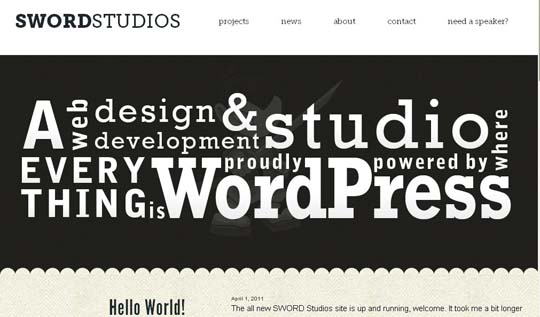 big typography websites