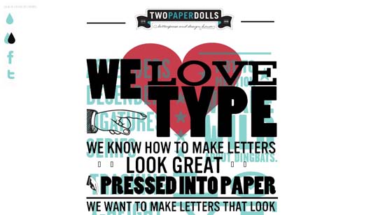 big typography websites