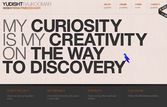 big typography websites