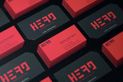 typography business cards