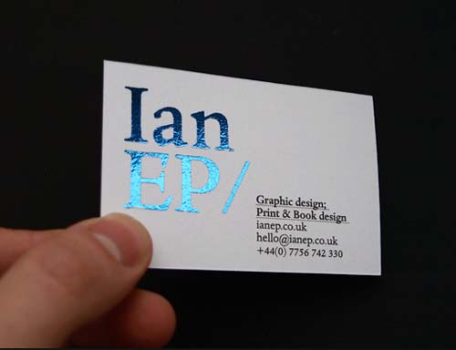 typography business cards