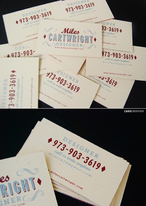 typography business cards