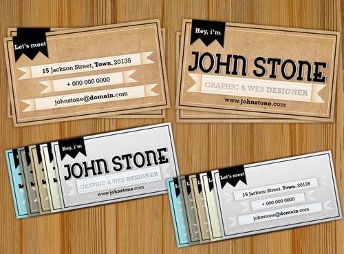 typography business cards