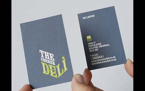 typography business cards