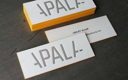 typography business cards