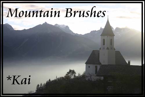free photoshop mountain brushes