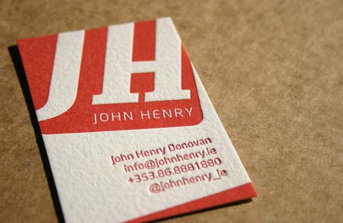 typography business cards