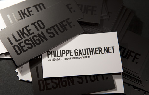 typography business cards