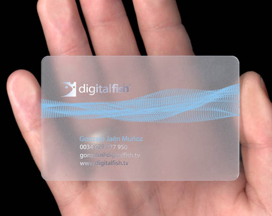 transparent and waterproof business cards