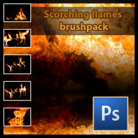 Huge Collection Of Free Photoshop Fire and Flame Brushes - Designbeep