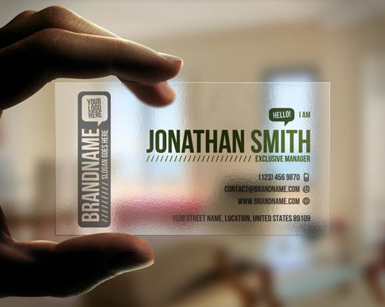 transparent and waterproof business cards