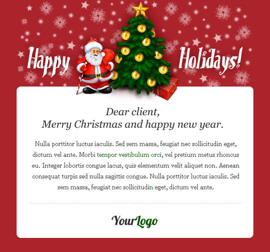 christmas e-mail template
