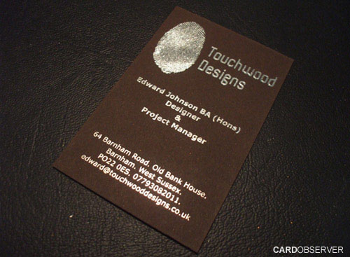 foil business card