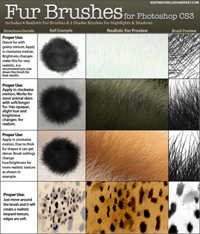 photoshop fur brushes