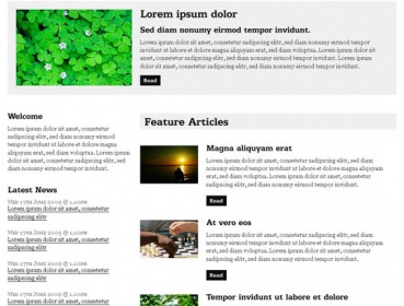 25 Free Minimal and Clean Style XHTML/CSS Website Templates - Designbeep