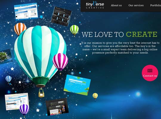 blue colored websites for inspiration