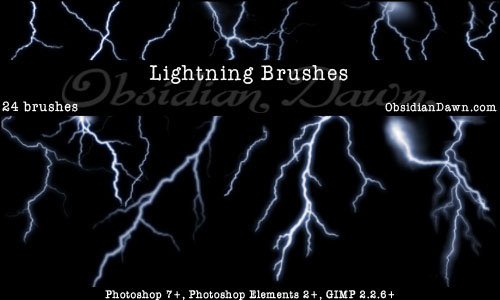 photoshop lightning brushes
