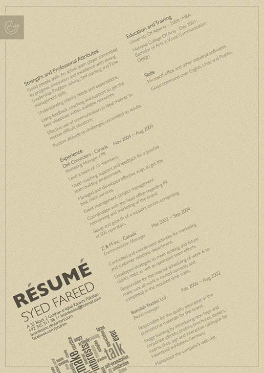 clean and minimal resume designs