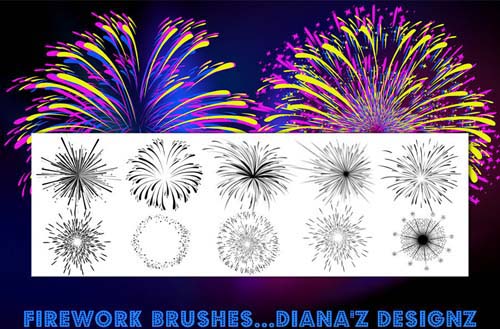 photoshop fireworks brushes