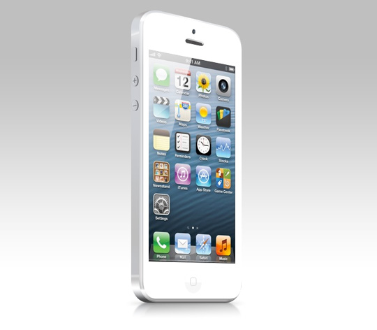 iphone 5 blanco psd