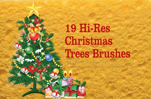 christmas tree and ornament brushes