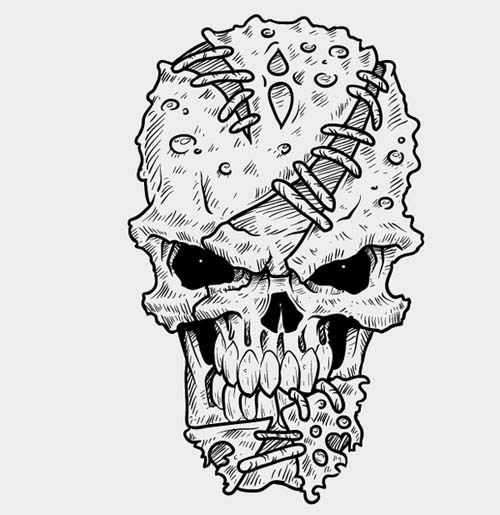 vector skull