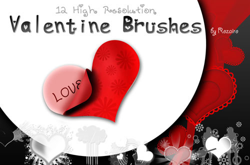 valentines day brushes