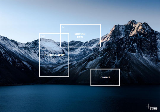 Websites with large photographic background