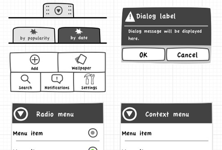 Android sketch stencils