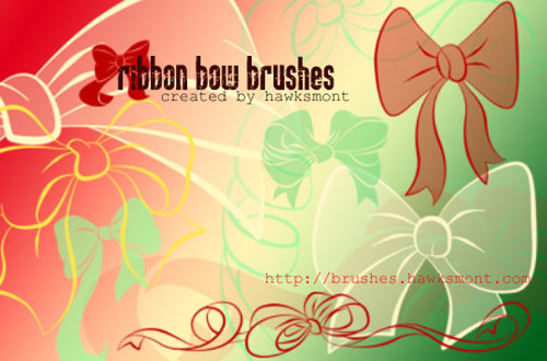 ribbon and bow photoshop brush