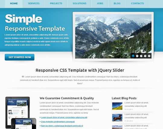 free html5 responsive website templates
