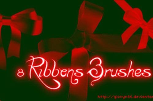 ribbon and bow photoshop brush