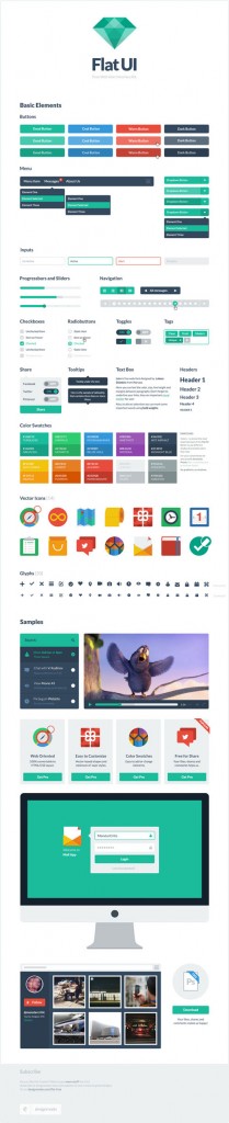 14 Free CSS/HTML UI Kits - Designbeep