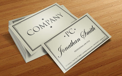 business card template