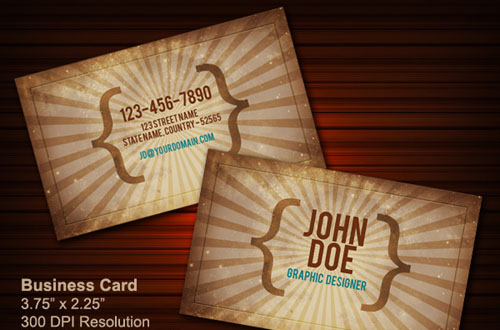 business card template