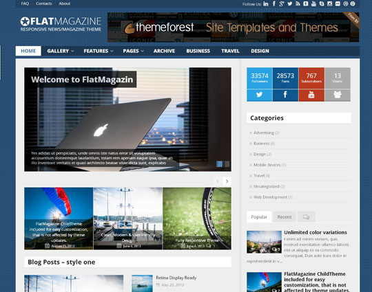 magazine style wordpress themes