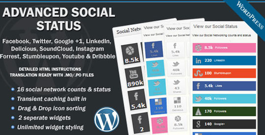 wordpress social counter plugin