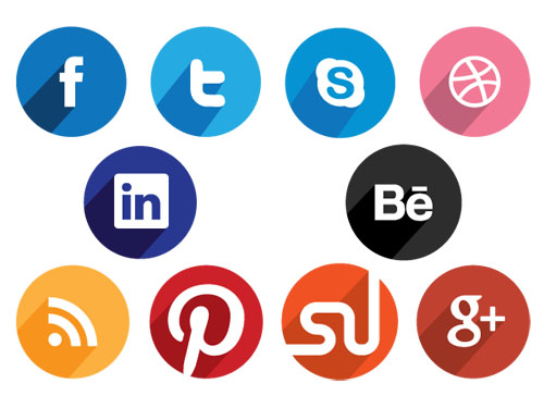 free flat social icons