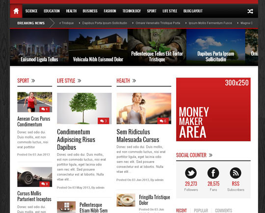 magazine style wordpress themes