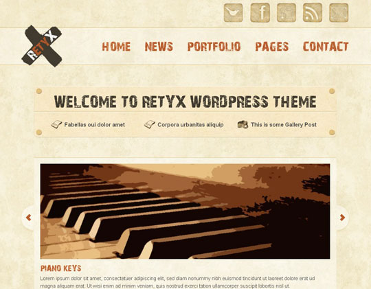 retro wordpress themes