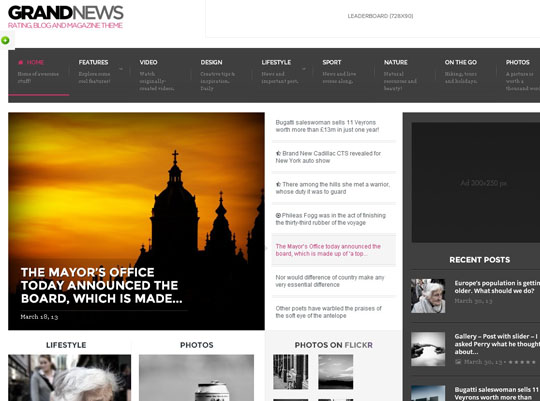 magazine style wordpress themes