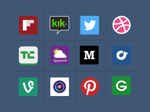 free flat social icons