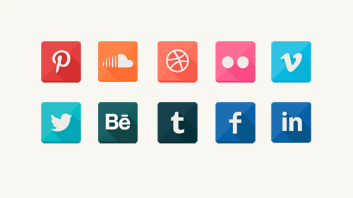 free flat social icons